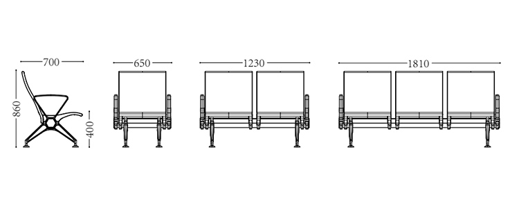 PU機(jī)場(chǎng)椅/等候椅/排椅 -SJ9063(圖4) undefined