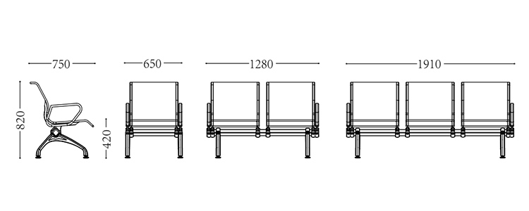 鋁合金機(jī)場椅/等候椅-SJ900(圖2) undefined